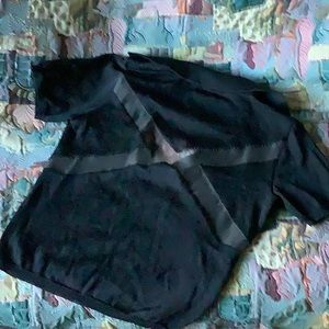 Knitted top with sheer X